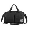 Foldable Oxford Gym & Travel Duffel with Shoe Compartment Black color SKU reference