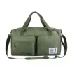 Foldable Oxford Gym & Travel Duffel with Shoe Compartment Green color SKU reference