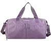 Foldable Nylon Dry/Wet Gym Duffel with Shoe Compartment Black color SKU reference