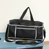 Foldable Oxford Gym Duffel with Reflective Detail and Side Mesh Pockets Black color SKU reference