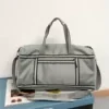 Foldable Oxford Gym Duffel with Reflective Detail and Side Mesh Pockets Grey variant 2 color SKU reference