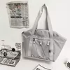 Nylon Drawstring Travel Tote with Adjustable Strap Grey color SKU reference