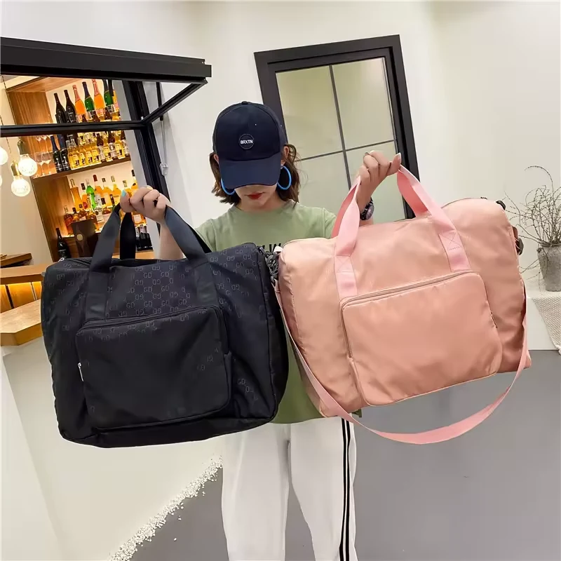 Foldable Nylon Gym Duffel with Shoe Pocket product reference image