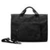 Foldable Nylon Gym Duffel with Shoe Pocket Black color SKU reference