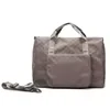 Foldable Nylon Gym Duffel with Shoe Pocket Pink color SKU reference