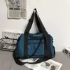 Oxford Color-Block Duffel with Acrylic Chain Detail Purple color SKU reference
