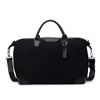 Large-Capacity PU Travel Tote with Metal Buckle Black color SKU reference