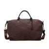Large-Capacity PU Travel Tote with Metal Buckle Coffee Brown color SKU reference