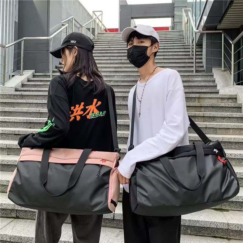 Polyester Color-Block Travel Duffel with Shoe Compartment product reference image