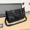 Polyester Color-Block Travel Duffel with Shoe Compartment Black color SKU reference