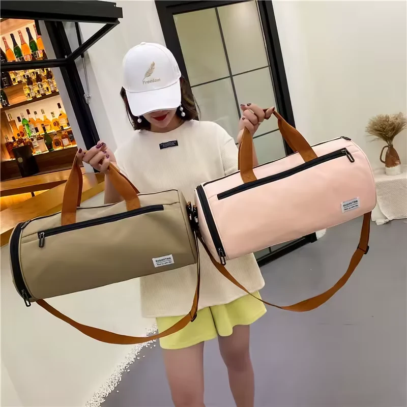 Round Oxford Gym Duffel with Shoe Compartment product reference image