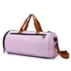 Round Oxford Gym Duffel with Shoe Compartment Purple color SKU reference