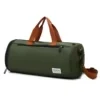 Round Oxford Gym Duffel with Shoe Compartment Green color SKU reference