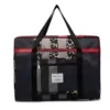 Foldable Plaid Oxford Duffel with Dry/Wet Pocket Red color SKU reference