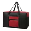 Foldable Oxford Travel Duffel with Shoe Compartment Red variant 1 color SKU reference