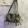 Nylon Utility Crossbody Bag with Removable Strap Green color SKU reference