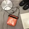 Clear PVC-Front Mini Crossbody Phone Bag Orange color SKU reference