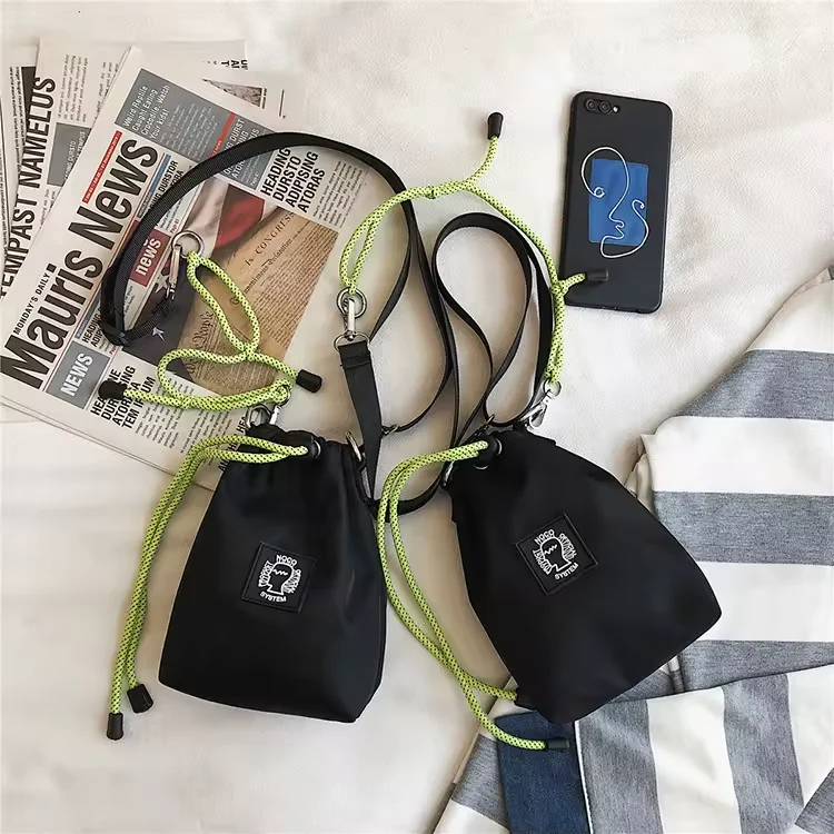 Mini Nylon Crossbody Bag with Reflective Details product reference image