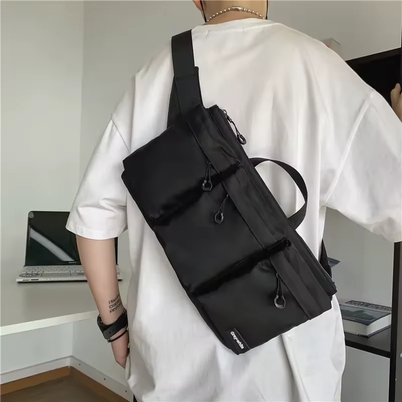 Nylon Extended Multi-Pocket Crossbody Bag product reference image