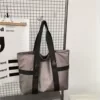 Oxford Large-Capacity Travel Shoulder Tote Black color SKU reference
