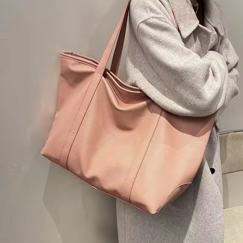 PU Leather Large Shopping Shoulder Tote product reference image