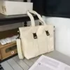 Nylon Gym and Shopping Duffel Tote White color SKU reference