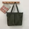 Nylon Japanese-Style Large Shoulder Tote Green color SKU reference