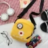 Embroidered Daisy Canvas Mini Crossbody Phone Pouch Design option 02 color SKU reference