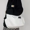 Nylon Weekend Shopping Tote with Side Pockets and Removable Strap White color SKU reference