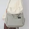 Nylon Weekend Shopping Tote with Side Pockets and Removable Strap Green color SKU reference