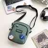 Waterproof Nylon Crossbody Satchel with Reinforced Base Green color SKU reference
