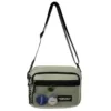 Compact Nylon Crossbody Satchel with Removable Strap Green color SKU reference