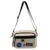 Compact Nylon Crossbody Satchel with Removable Strap Beige color SKU reference