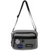 Compact Nylon Crossbody Satchel with Removable Strap Gray color SKU reference