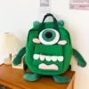 Green Cartoon Monster Backpack with Front Pocket Green color SKU reference