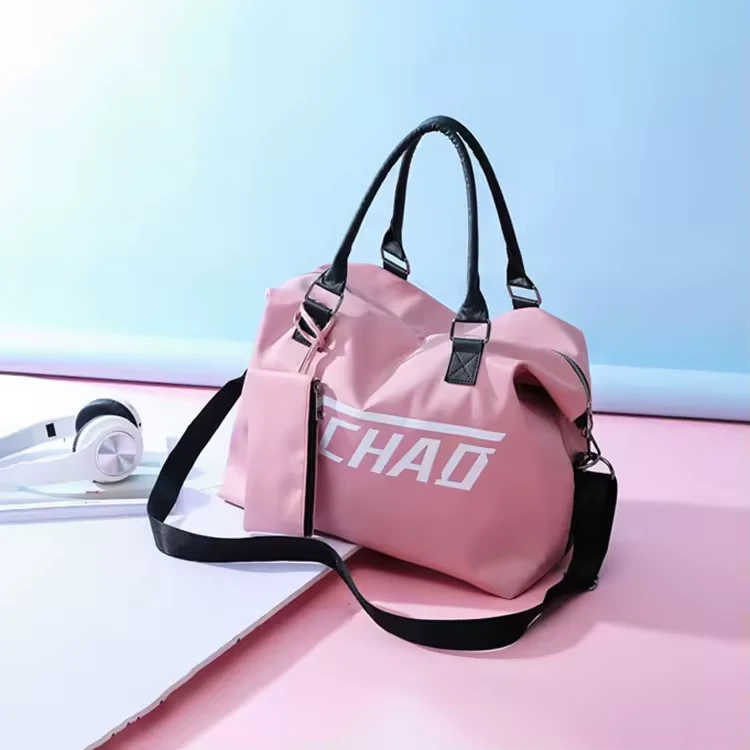 Nylon Gym Weekender with PU Handles and Adjustable Strap product reference image
