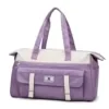 Color-Block Nylon Gym Duffel with Dry/Wet Storage Purple color SKU reference