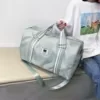 Nylon Duffel with Striped Webbing and Shoe Compartment Green color SKU reference