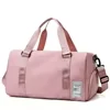 Two-Size Nylon Travel Duffel with Shoe Compartment Pink color SKU reference