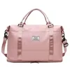 Two-Size Nylon Gym & Travel Duffel with Shoe Compartment Pink color SKU reference