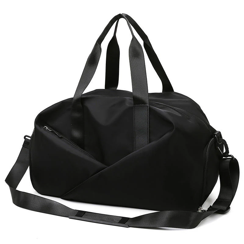 Nylon Gym Tote with Wet-Dry and Shoe Compartments Black reference, blank color SKU reference