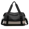 Striped Two-Size Gym & Travel Tote Black color SKU reference