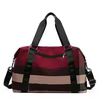 Striped Two-Size Gym & Travel Tote Red color SKU reference