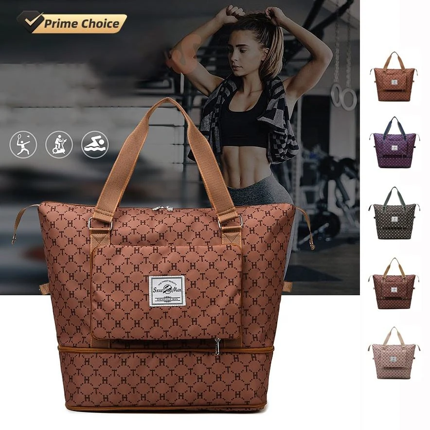 Foldable Printed Nylon Gym & Travel Duffel product reference image