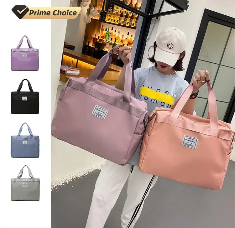 Nylon Travel Tote with Wide Handles and Wet-Dry Pocket product reference image
