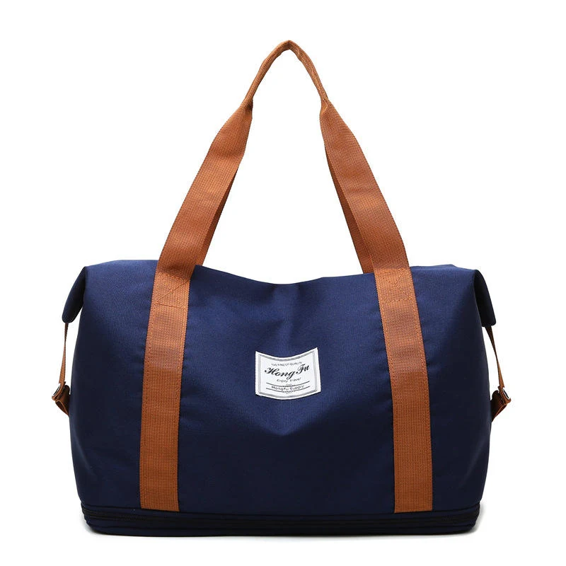 Expandable Travel & Gym Duffel with Dry-Wet Pocket Blue color SKU reference
