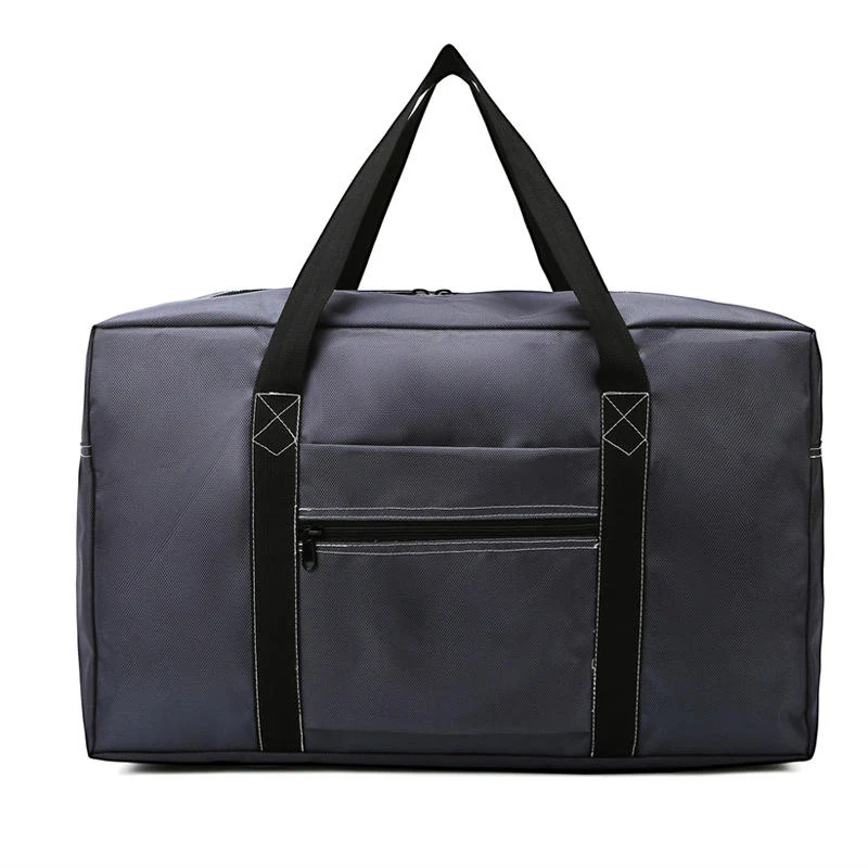 Large Nylon Gym & Travel Duffel with Trolley Sleeve Gray color SKU reference