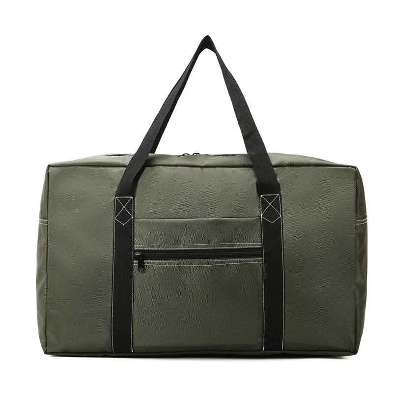 Large Nylon Gym & Travel Duffel with Trolley Sleeve Green color SKU reference