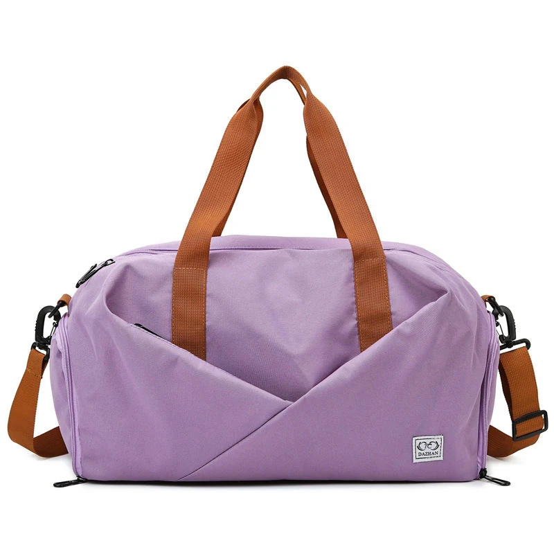 Nylon Travel & Gym Bag with Dry-Wet and Shoe Storage Purple color SKU reference