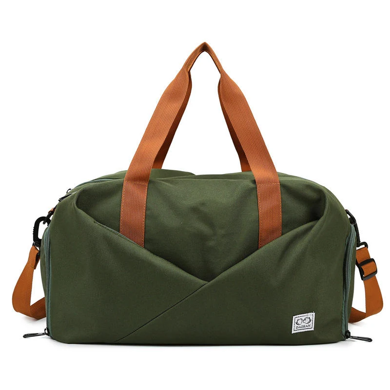 Nylon Travel & Gym Bag with Dry-Wet and Shoe Storage Green color SKU reference